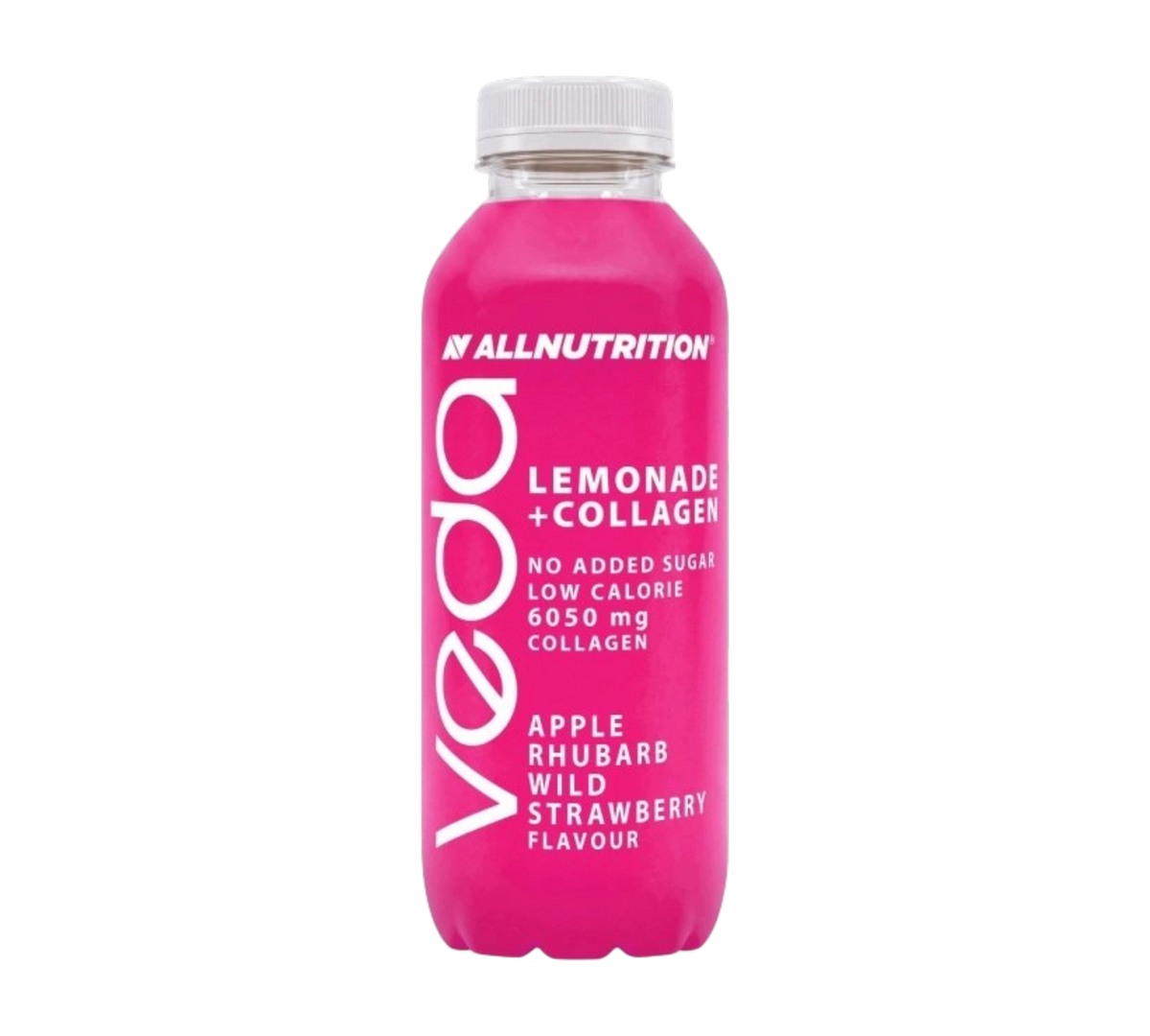 ALLNUTRITION VEDA Lemonade + Collagen 550 ml – Rhabarber-Walderdbeere